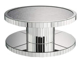 Coffee Table, Mirrored and Faux Stones